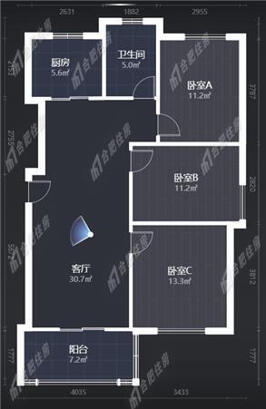 金宏美仑豪庭102.87㎡整租