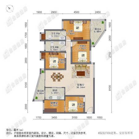 元一时代广场148.46平方米整租中装